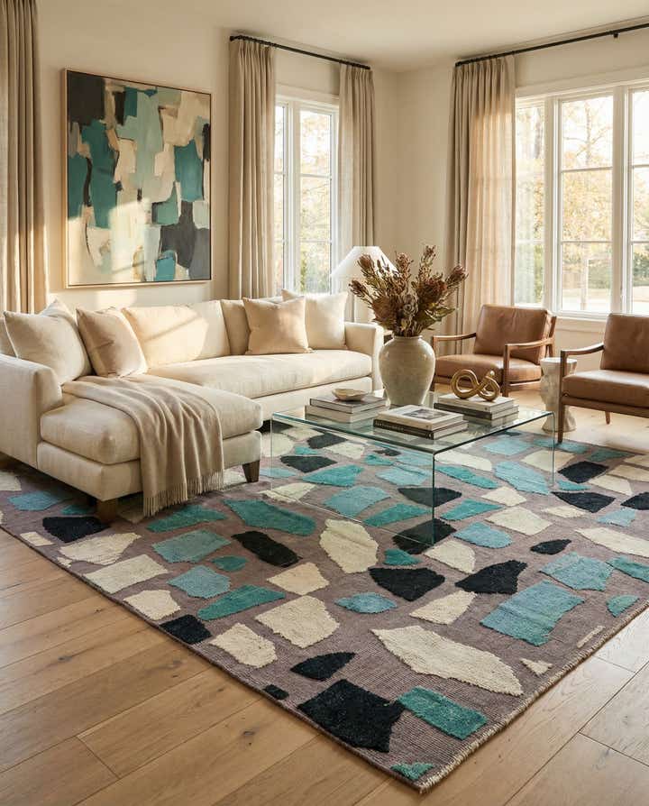 8' x 10' 1 Hand Knotted Darya Wool Rug