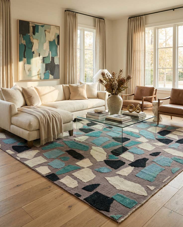 Detail image of 8' x 10' 1 Hand Knotted Darya Wool Rug