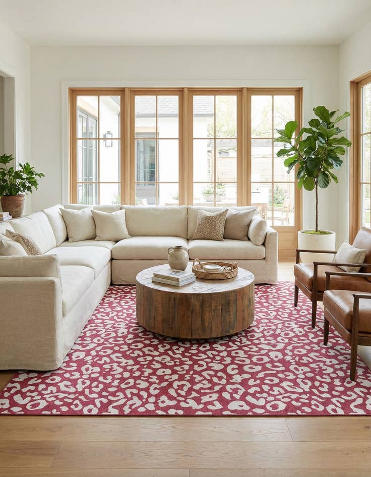 Detail image of 13' x 13'  Washable Safari Indoor / Outdoor Square Rug