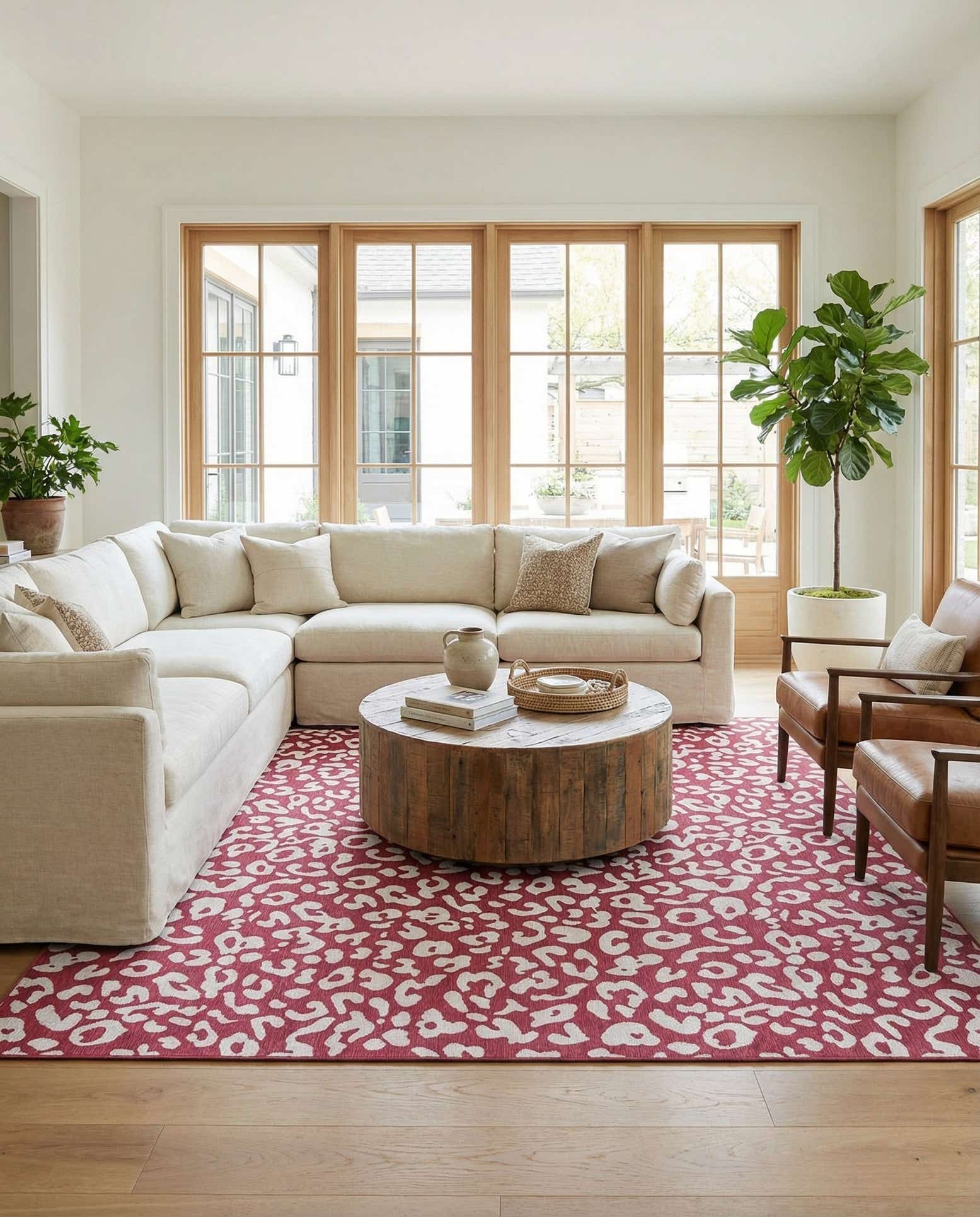 13' x 13' Easy-Clean Safari Indoor / Outdoor Square Rug
