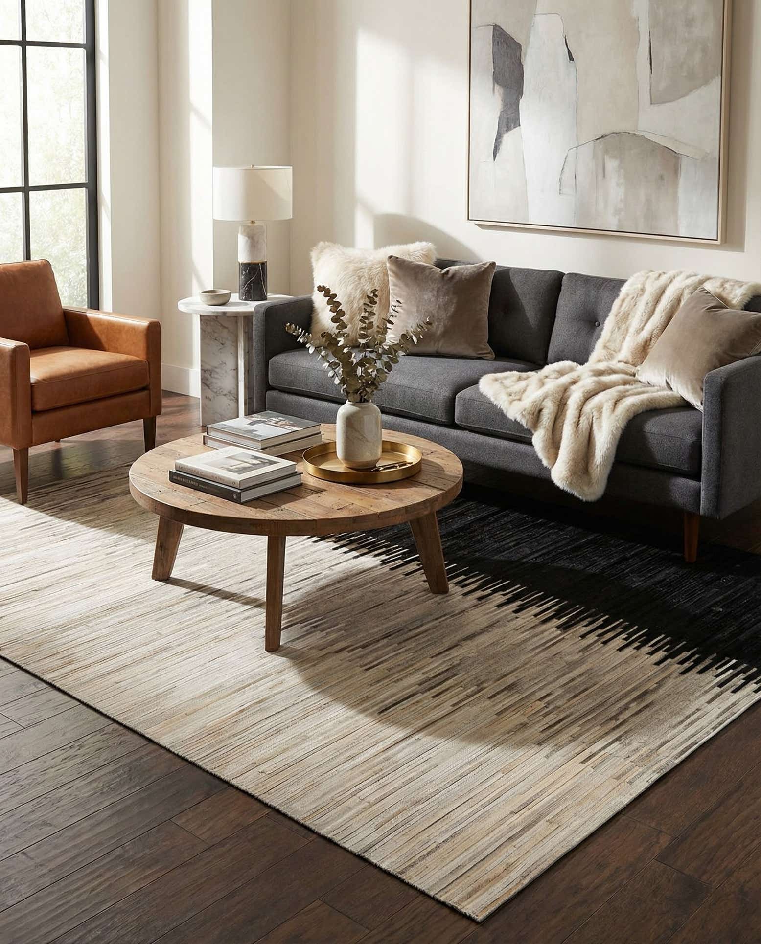 5' 6 x 8' Cowhide - Patchwork Rug