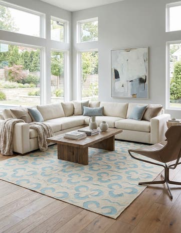 8' 4 x 9' 4 Hand Woven Kilim Modern Wool Rug