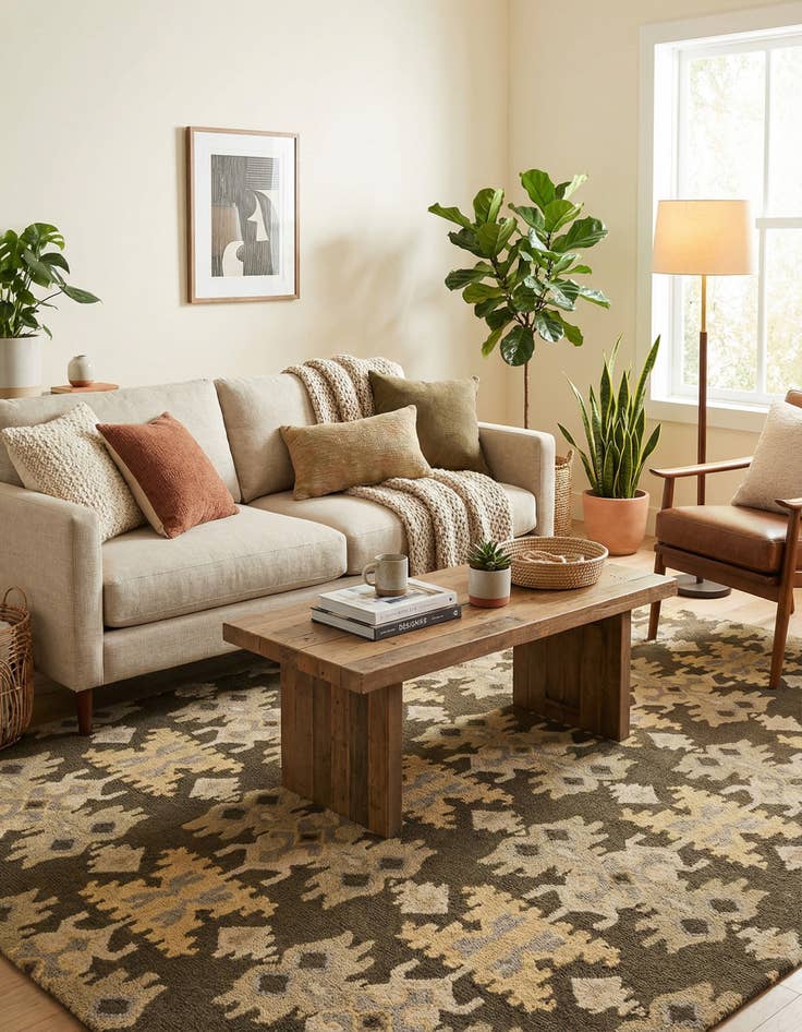 Detail image of 5' 1 x 8' Luna Wool Rug