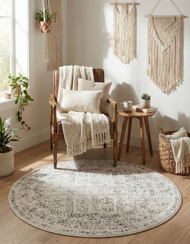 Detail image of 3' x 3' Oxford Round Rug