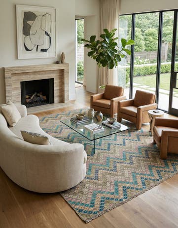 8' 4 x 11' 3 Hand Woven Kilim Modern Wool Rug