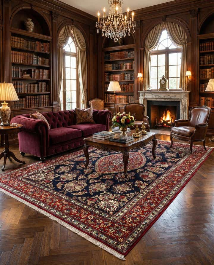 6' 6 x 10' Hand Knotted Qom Persian Rug