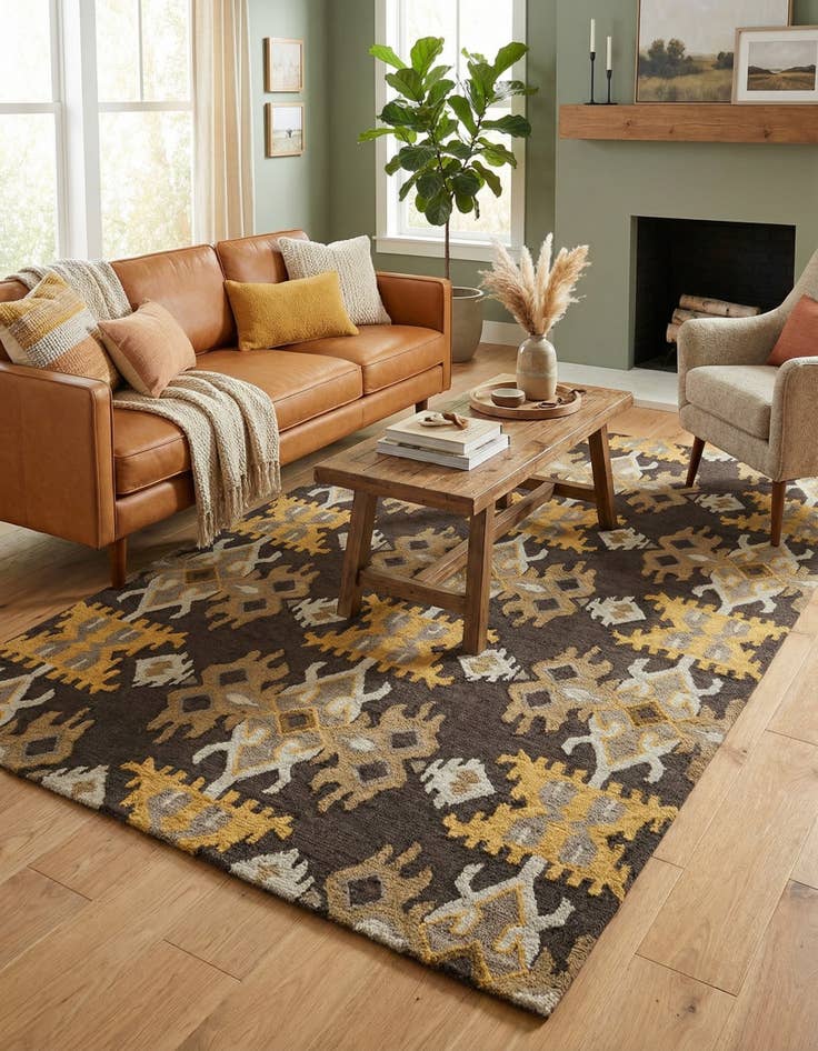 Detail image of 5' x 8' Luna Wool Rug