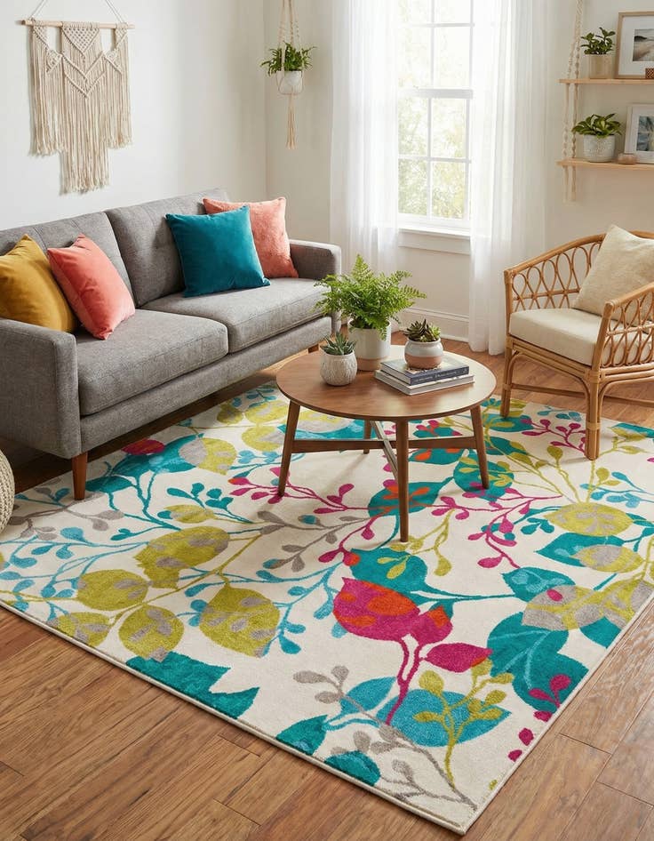 Detail image of 7' 10 x 7' 10 Azalea Square Rug