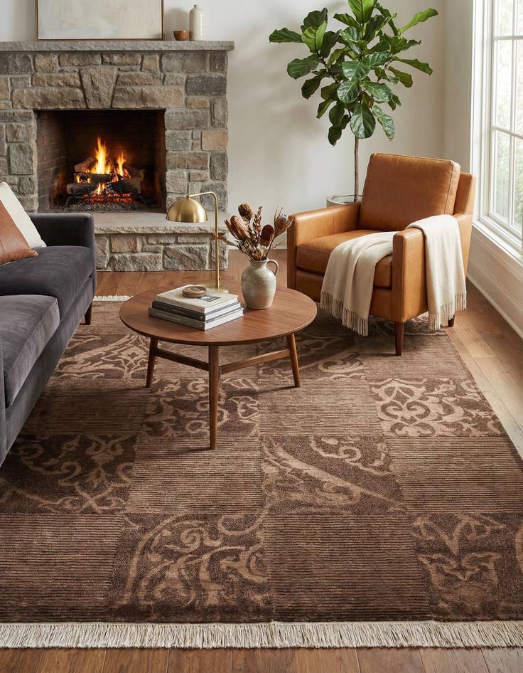 Detail image of 4' 10 x 6' 9  Hand Knotted Darya Wool Rug