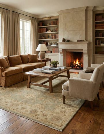 5' 8 x 8' Ziegler Wool Rug