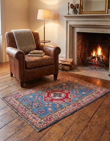 3' 4 x 5' 2 Hand Knotted Kazak Rug