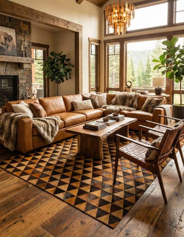 5' 3 x 8' 1 Cowhide - Patchwork Rug