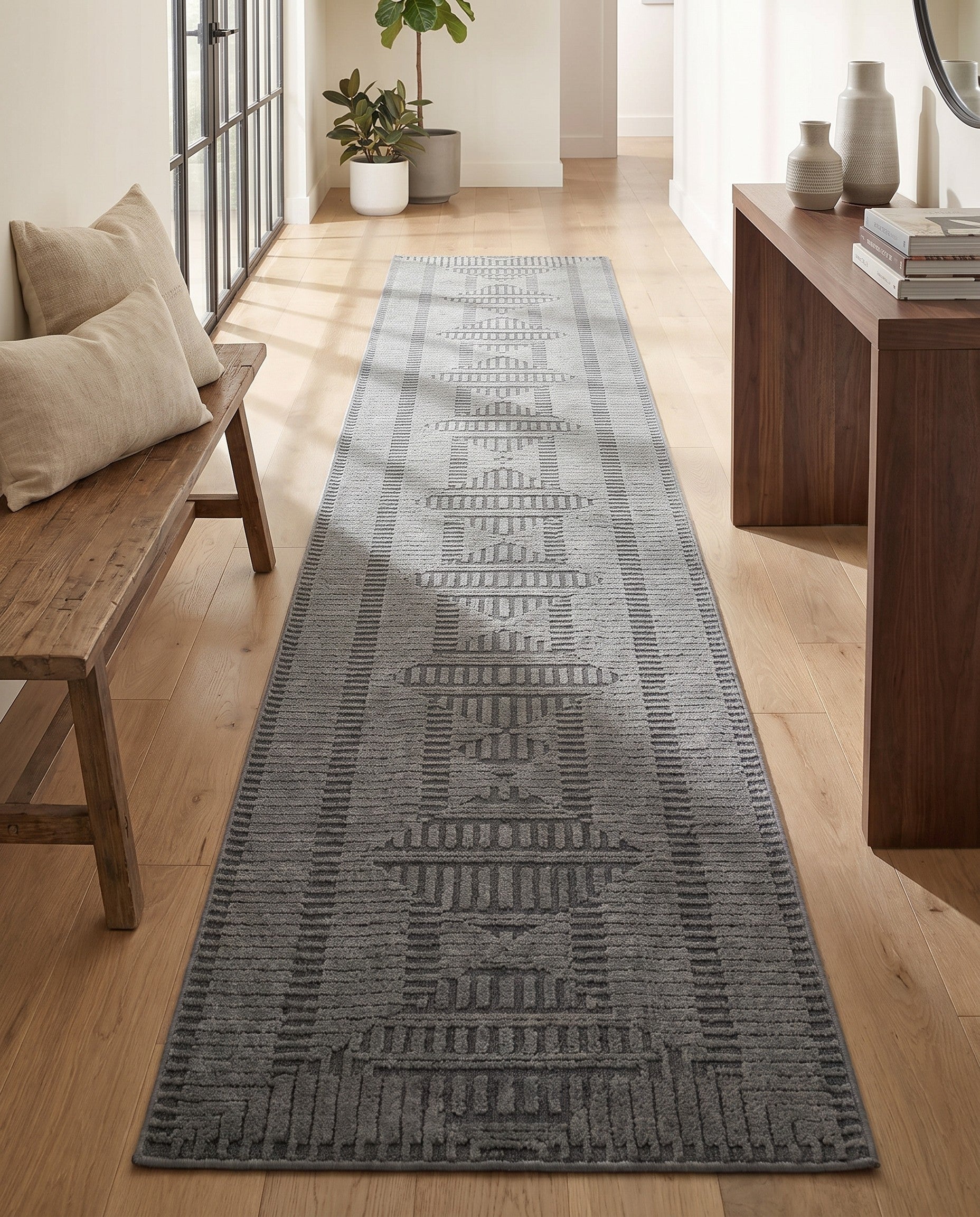 2' 7 x 12' Textura Designer Runner Rug