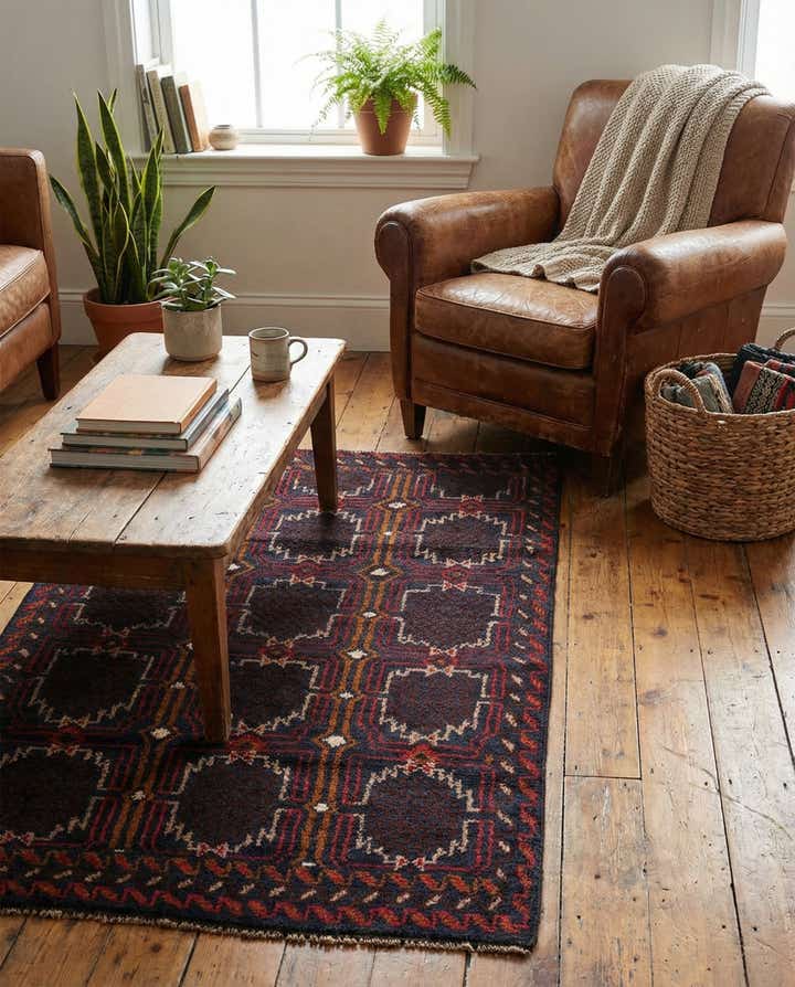 2' 10 x 4' 5 Hand Knotted Balouch Persian Wool Rug