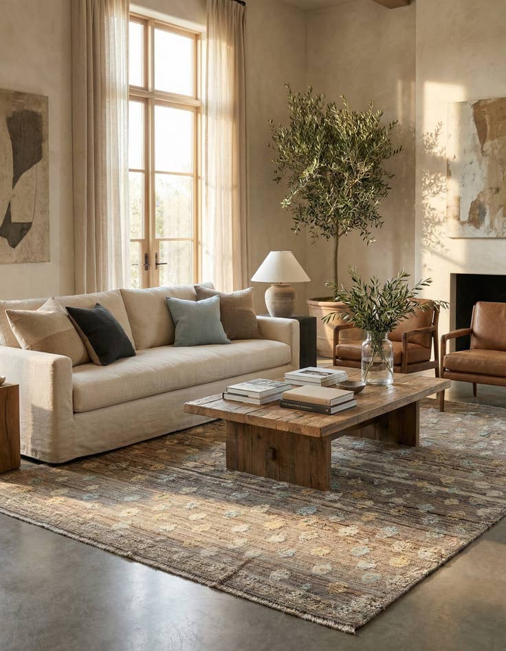 Detail image of  8' 5 x 9' 10  Hand Knotted Darya Wool Rug