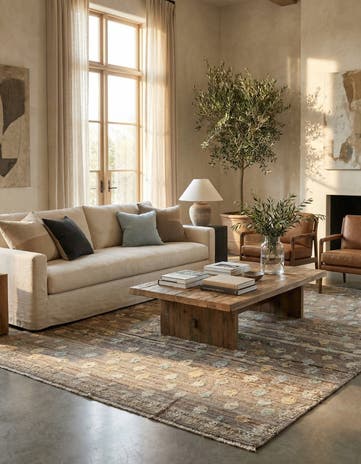 8' 5 x 9' 10 Hand Knotted Darya Wool Rug