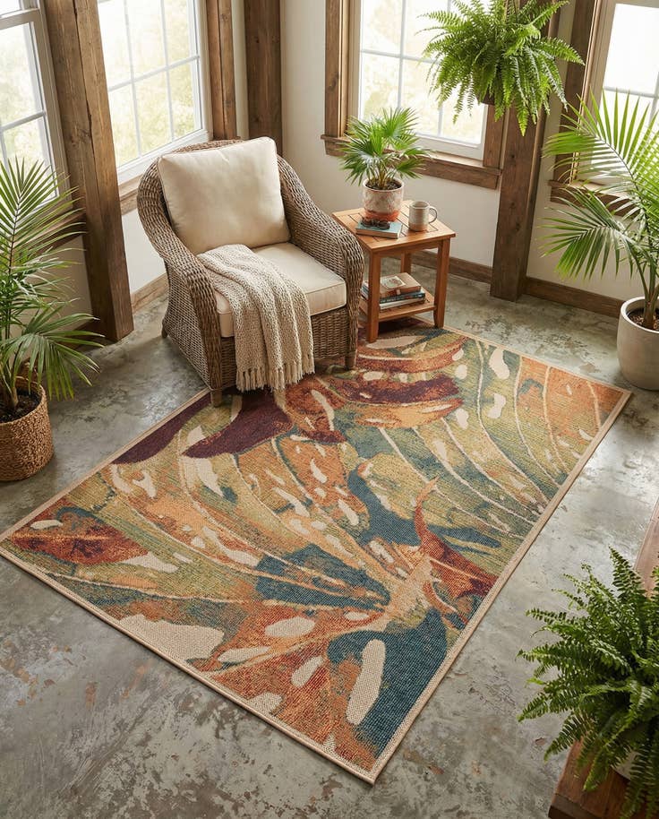 Detail image of 5' 3 x 7' 7 Easy-Clean Baja Indoor / Outdoor Rug