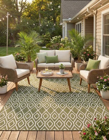 9' x 12' Easy-Clean Jill Zarin Turks and Caicos Indoor / Outdoor Rug
