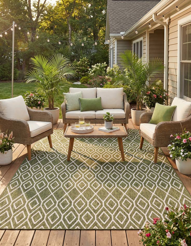 Detail image of 9' x 12' Easy-Clean Jill Zarin Turks and Caicos Indoor / Outdoor Rug