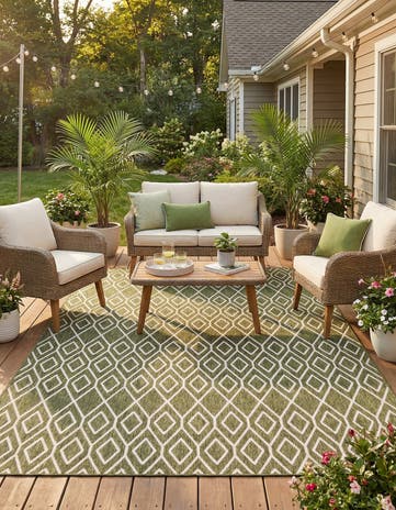 9' x 12' Easy-Clean Jill Zarin Turks and Caicos Indoor / Outdoor Rug