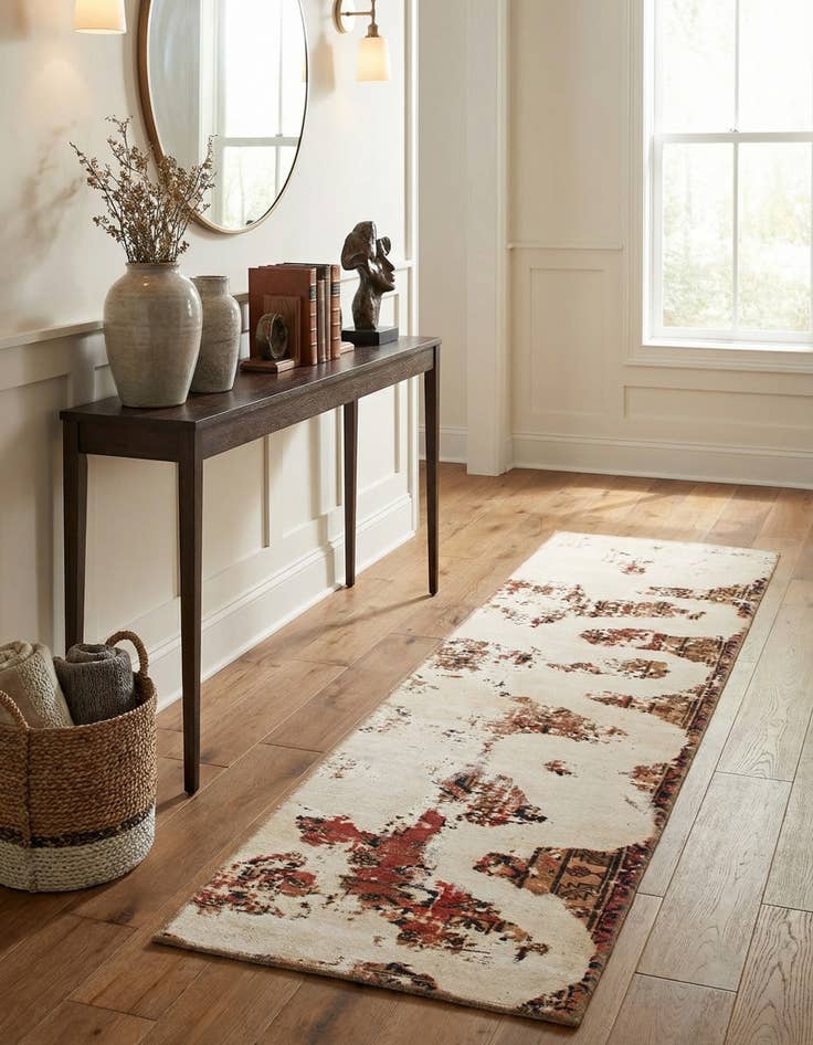 Detail image of 2' 6 x 9'  Hand Knotted Ultra Vintage Persian Wool Runner Rug