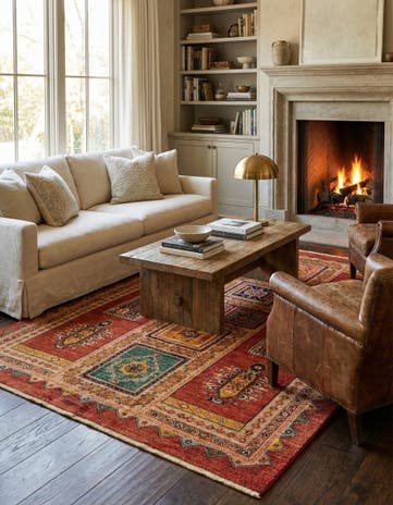 4' 11 x 6' 3 Luribaft Wool Rug