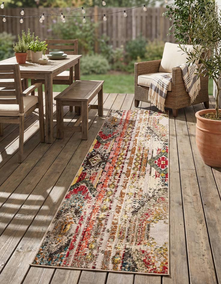 Detail image of 2' 7 x 10' Easy-Clean Casablanca Indoor / Outdoor Runner Rug