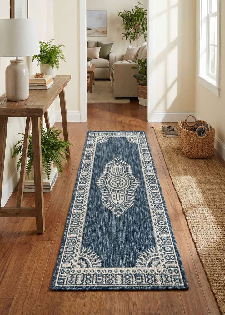 2' x 5' 3 Easy-Clean Traditional Indoor / Outdoor Runner Rug