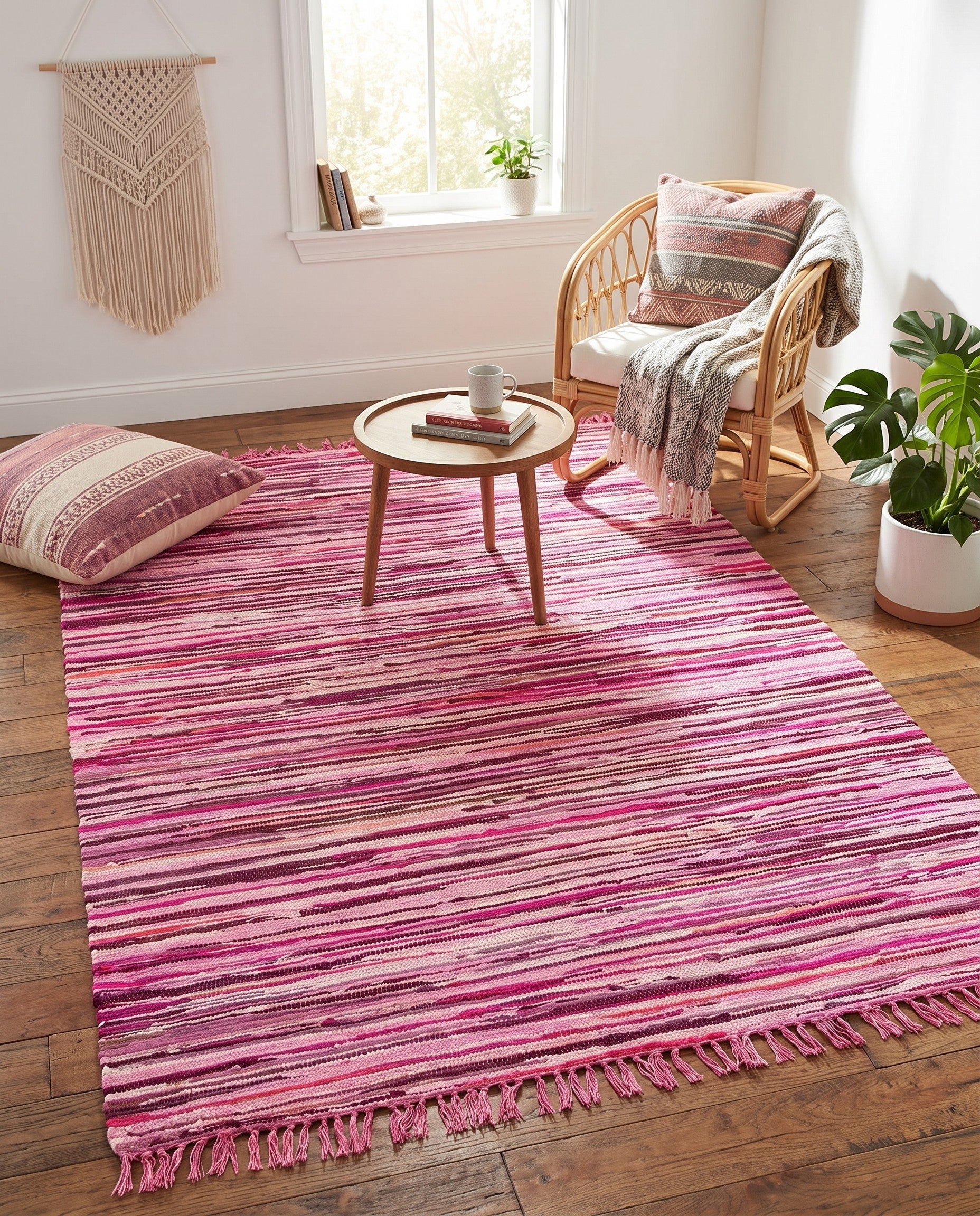 5' x 8' Hand Woven Chindi Cotton Rug