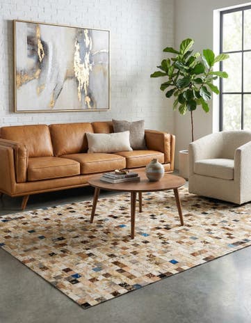4' 1 x 5' 11 Cowhide - Patchwork Rug