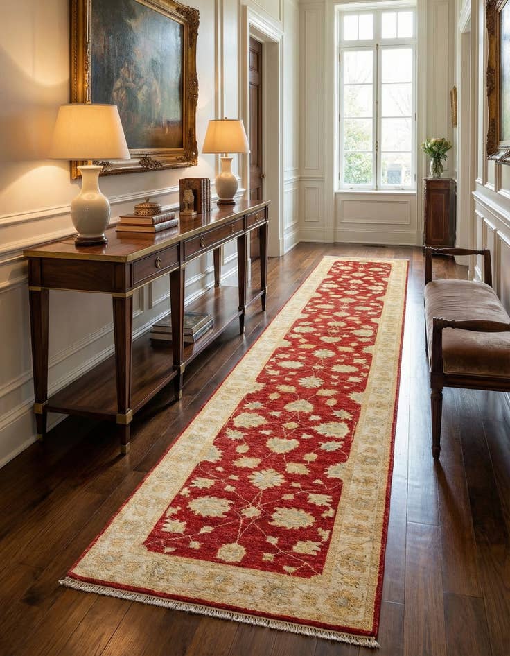 Detail image of 1' 11 x 12' Kaizar Wool Runner Rug