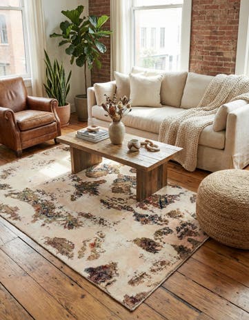 4' x 6' 5 Hand Knotted Ultra Vintage Persian Wool Rug