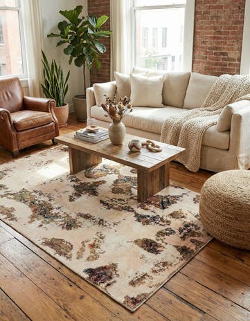 4' x 6' 5 Hand Knotted Ultra Vintage Persian Wool Rug