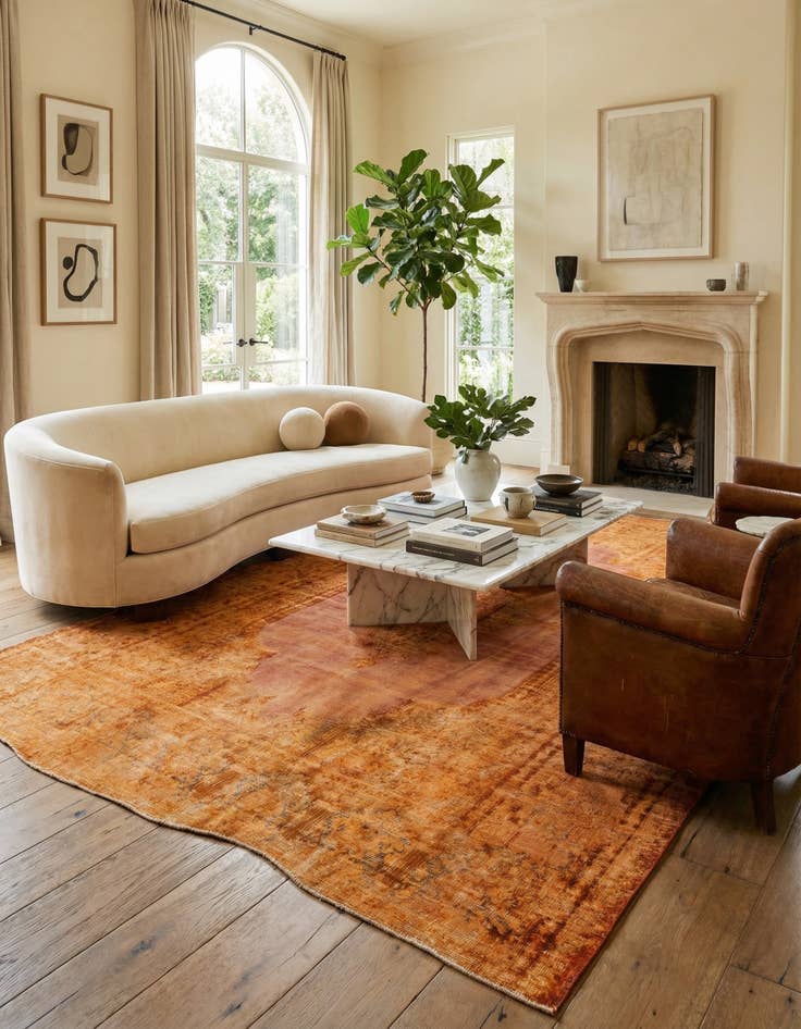 Detail image of 6' 7 x 12' 2  Hand Knotted Ultra Vintage Persian Wool Rug