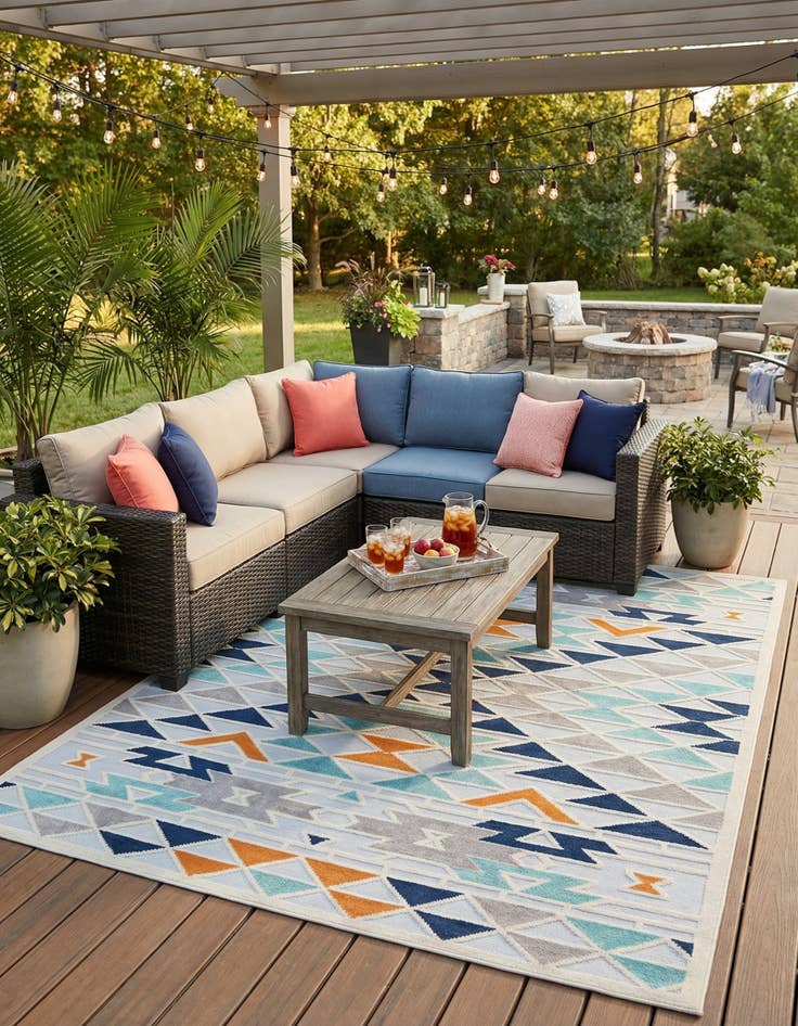 Detail image of  9' x 12'  Washable Aruba Indoor / Outdoor Rug