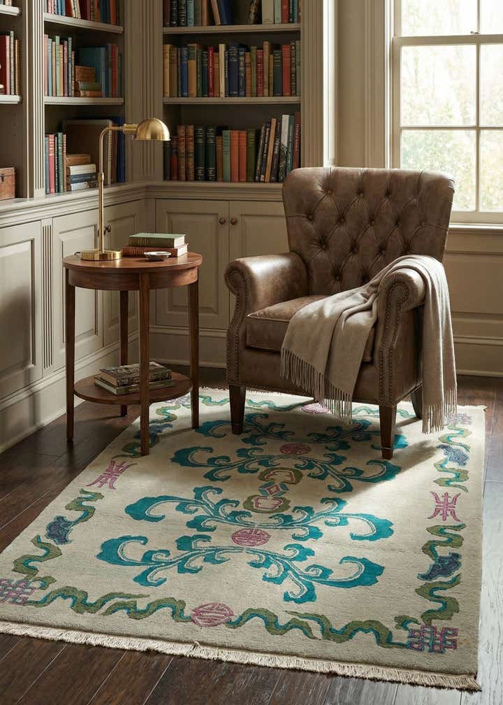 4' 2 x 6' Hand Knotted Tibet Wool Rug