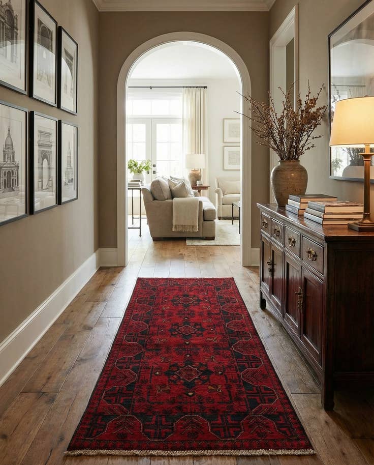 Detail image of 2' 8 x 6' 4 Hand Knotted Khal Mohammadi Wool Runner Rug