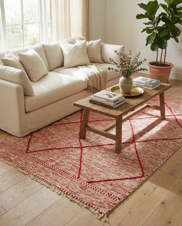 5' x 8' 6 Hand Knotted Moroccan Wool Rug