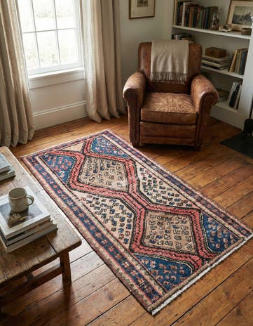 3' 2 x 5' 10 Hand Knotted Ultra Vintage Persian Wool Rug