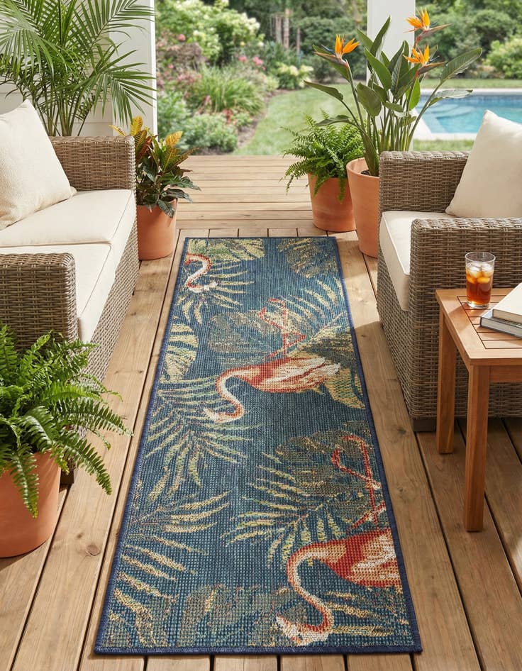 Detail image of 2' x 6'  Washable Baja Indoor / Outdoor Runner Rug