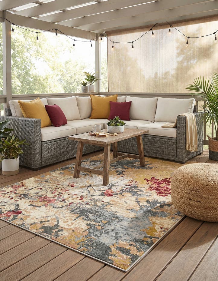 6' x 9' Easy-Clean Modern Indoor / Outdoor...