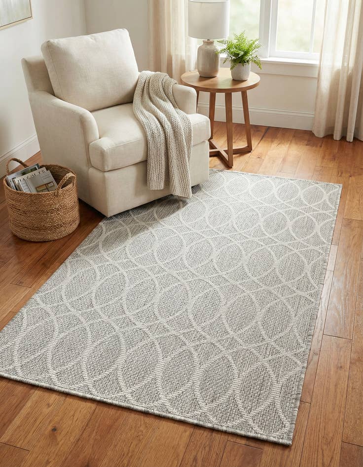 Detail image of 3' x 5' 3  Washable Trellis Indoor / Outdoor Rug