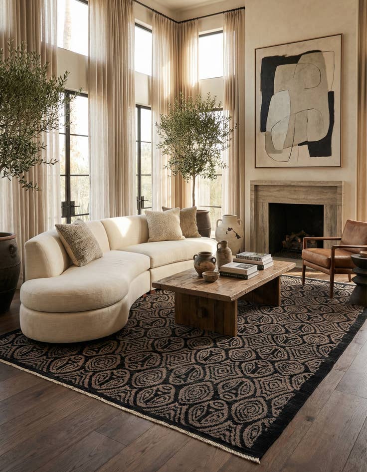 Detail image of 8' x 10' 2  Hand Knotted Darya Wool Rug