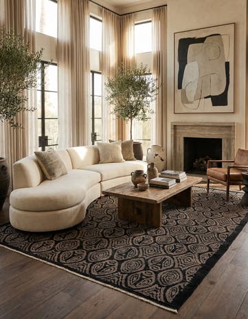 8' x 10' 2 Hand Knotted Darya Wool Rug