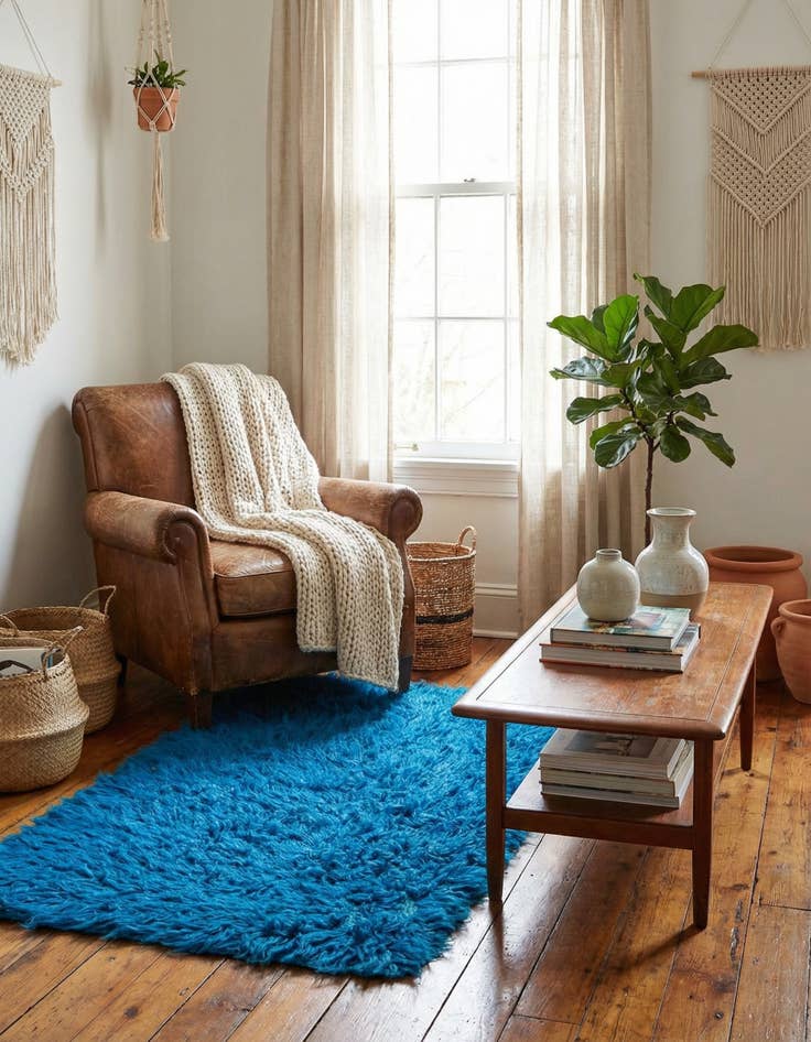 Detail image of 2' x 3' 7  Hand Knotted Moroccan Wool Rug