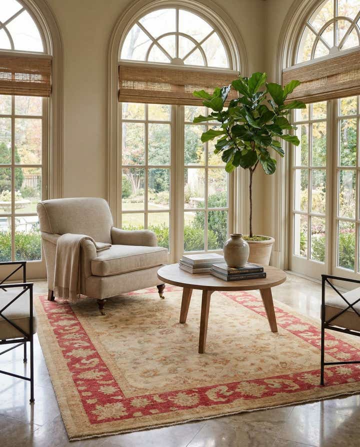 6' 6 x 9' 4 Hand Knotted Peshawar Ziegler Rug