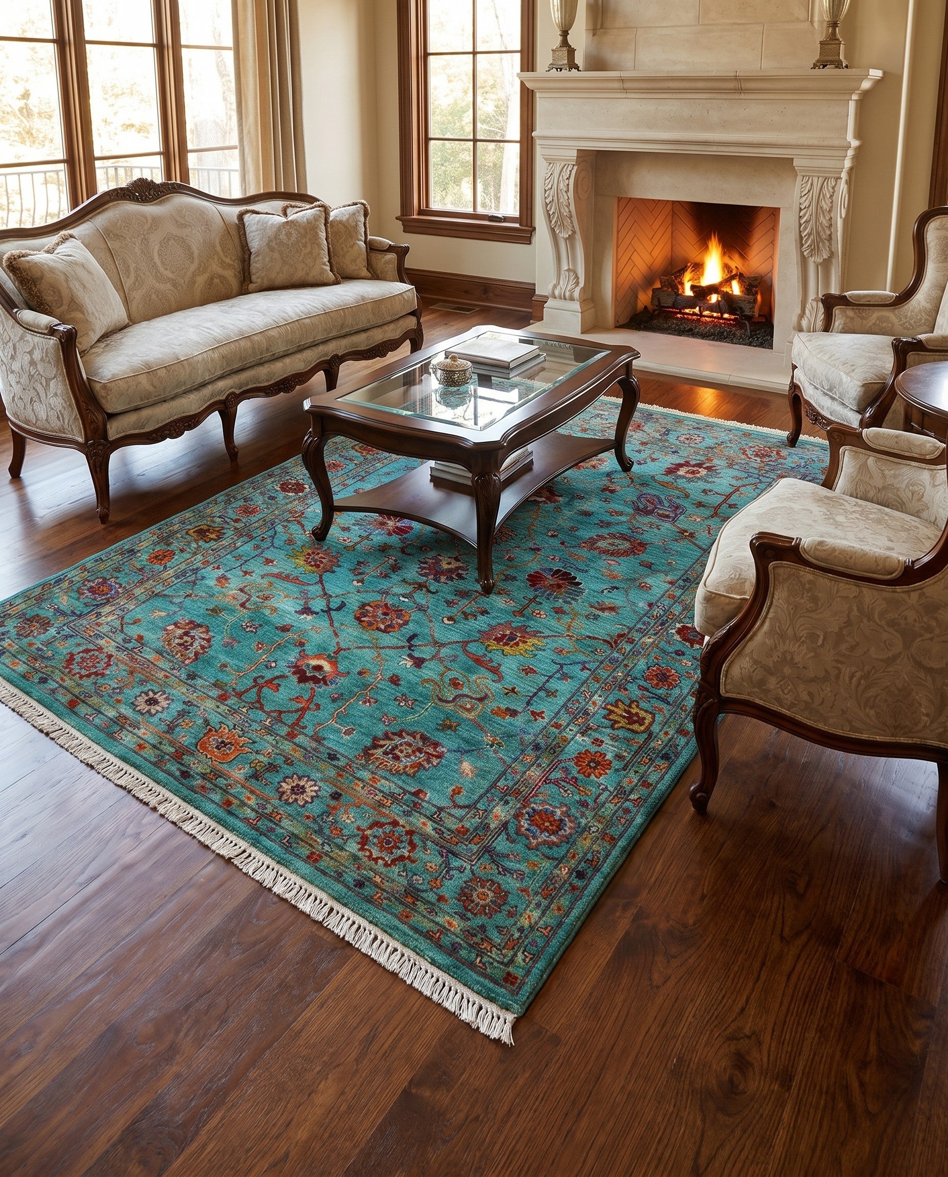 5' 2 x 6' 7 Hand Knotted Ariana Ziegler Rug