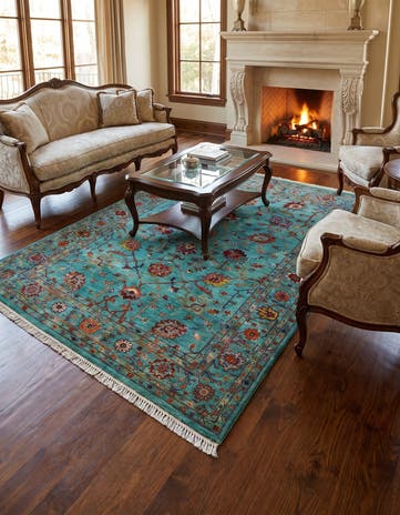 5' 2 x 6' 7 Hand Knotted Ariana Ziegler Rug