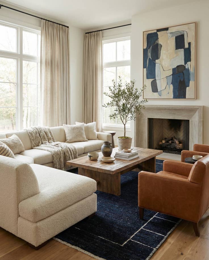 Detail image of 9' 4 x 10' Hand Knotted Moroccan Wool Rug