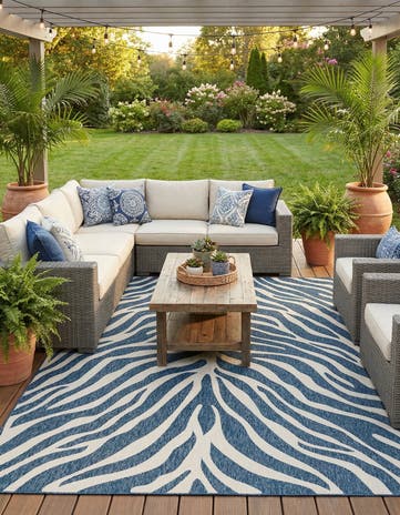 10' x 14' Easy-Clean Safari Indoor / Outdoor Rug